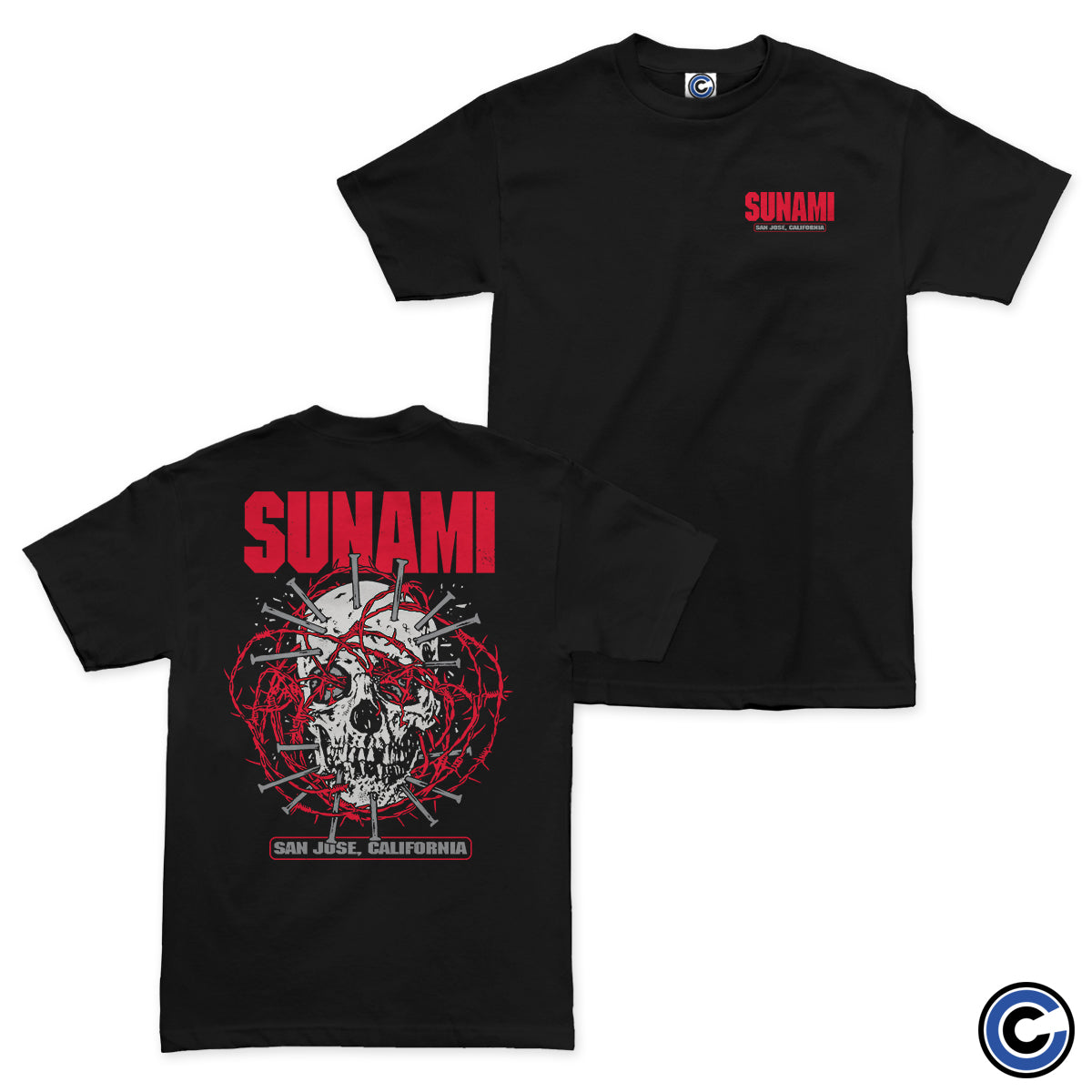 Sunami Tangle Printed Men's Black T-Shirt
